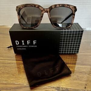 New! Diff Eyewear HAILEY - Dunmor Tortoise Brown Gradient Sunglasses - 100% Auth